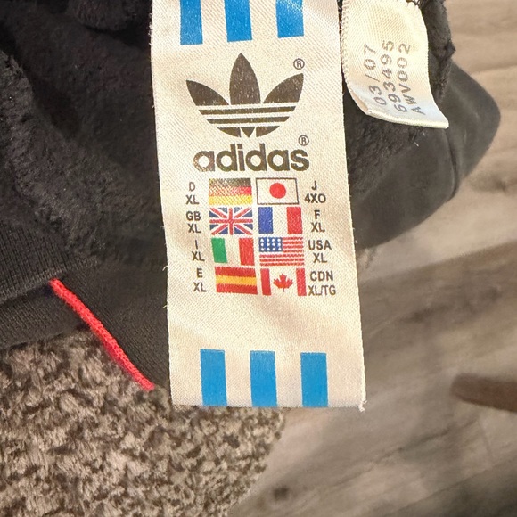 Adidas Men's Hoodie with Colorful Stripes Rasta - Picture 3 of 4